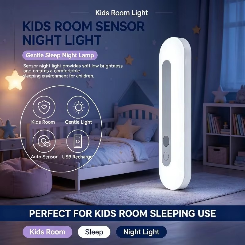 Baby Nursery Wall Lights - Intelligent Sensor Night Light Battery Wall