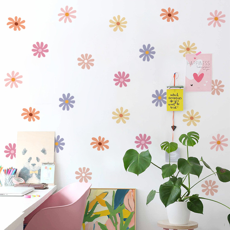 Daisy Floral Wall Stickers Chi - огляд і ціна Baby Nursery Peel And Stick Wallpaper