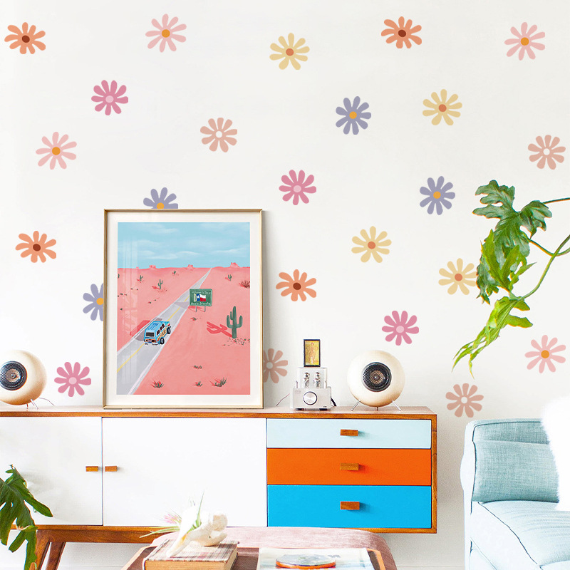 Daisy Floral Wall Stickers Chi - огляд і ціна Baby Nursery Peel And Stick Wallpaper