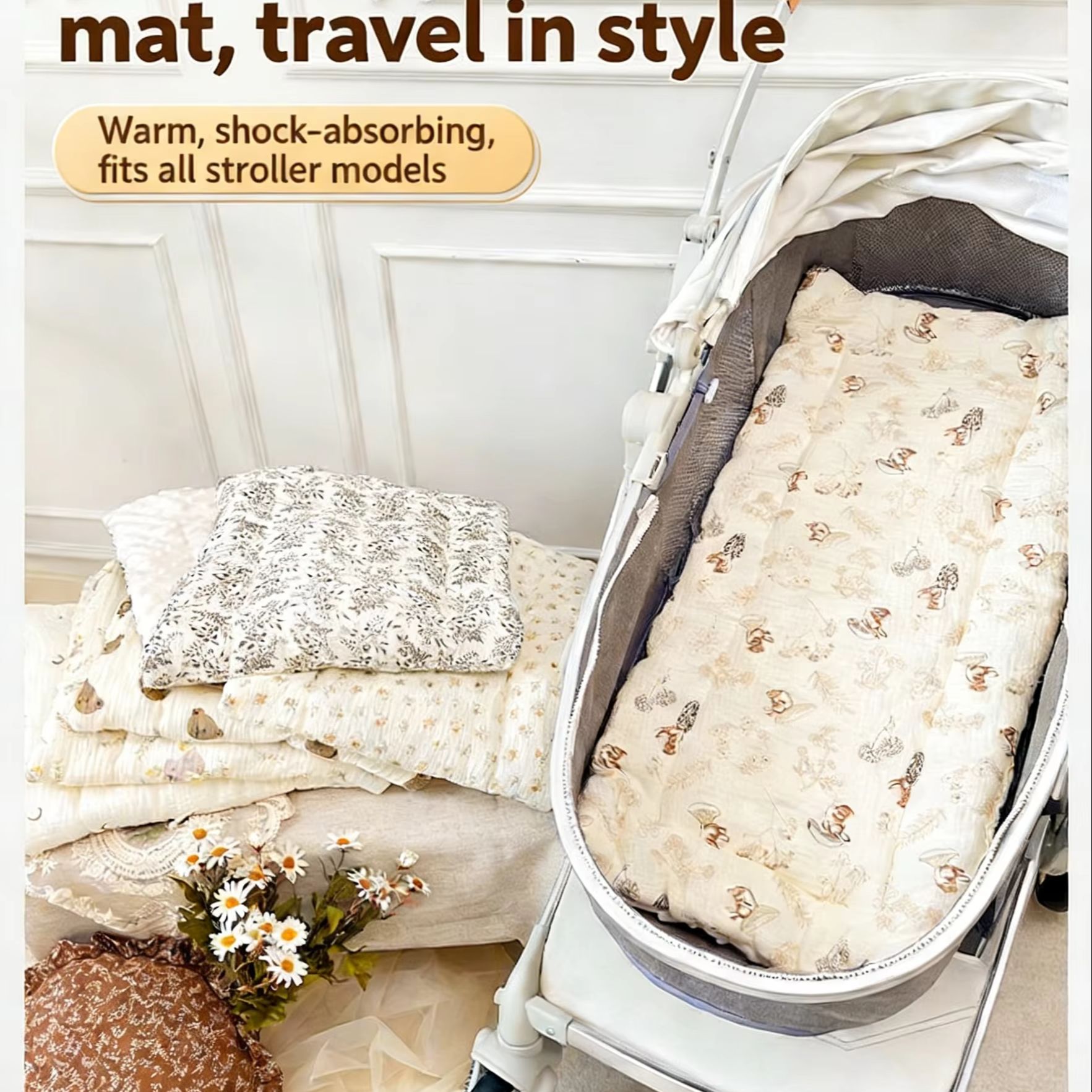 Baby Stroller Pad Upgraded Uni - огляд і ціна Baby Nursery Trolley