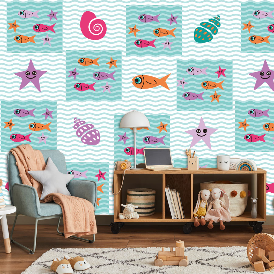 Cartoon Peel and Stick Photo W - огляд і ціна Baby Nursery Peel And Stick Wallpaper
