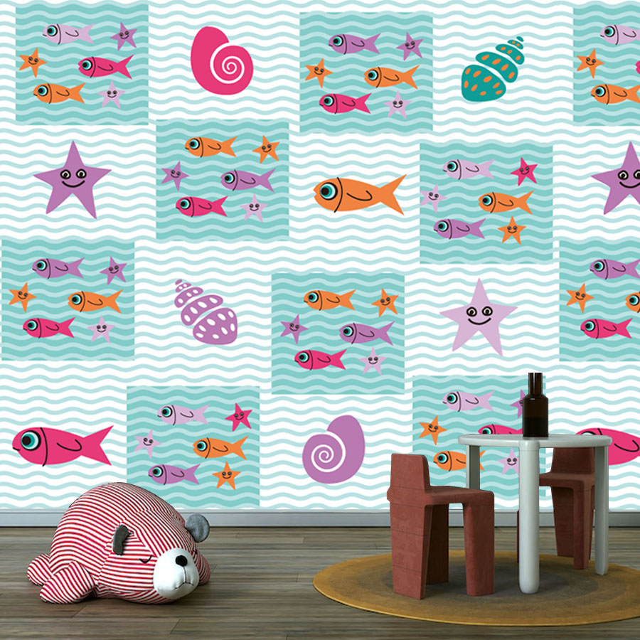 Cartoon Peel and Stick Photo W - огляд і ціна Baby Nursery Peel And Stick Wallpaper