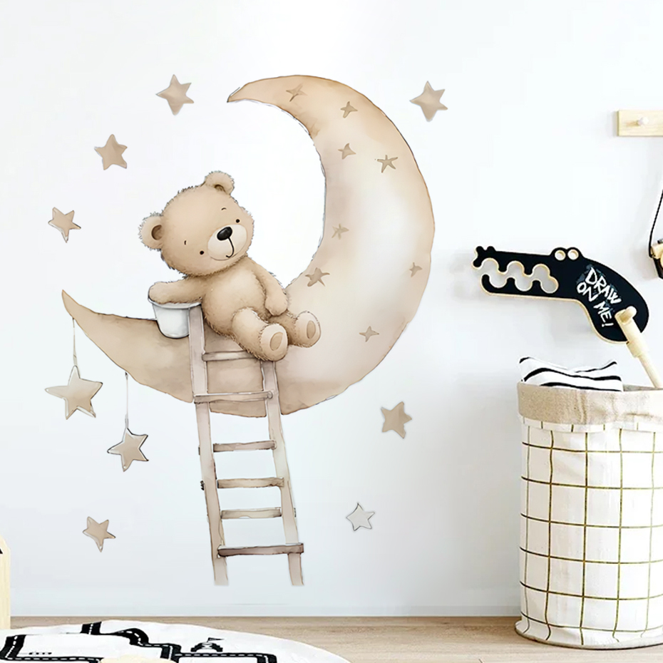 Cute Bear Star Cloud Wall Stic - огляд і ціна Baby Girl Nursery Quotes