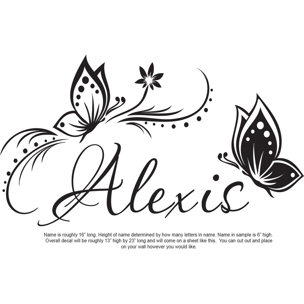 Personalized Name & Butterflie - огляд і ціна Baby Girl Nursery Quotes