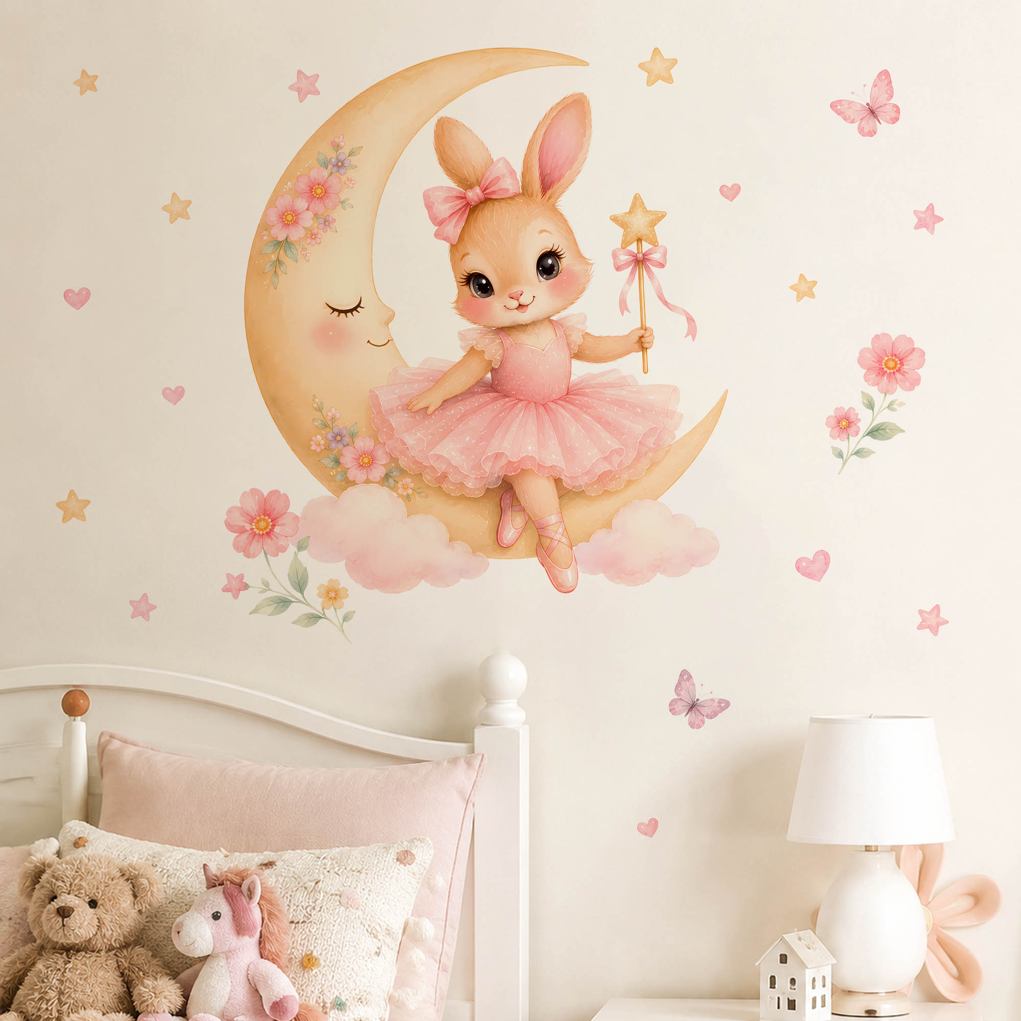Watercolor Ballerina Bunny Moo - огляд і ціна Baby Girl Nursery Quotes