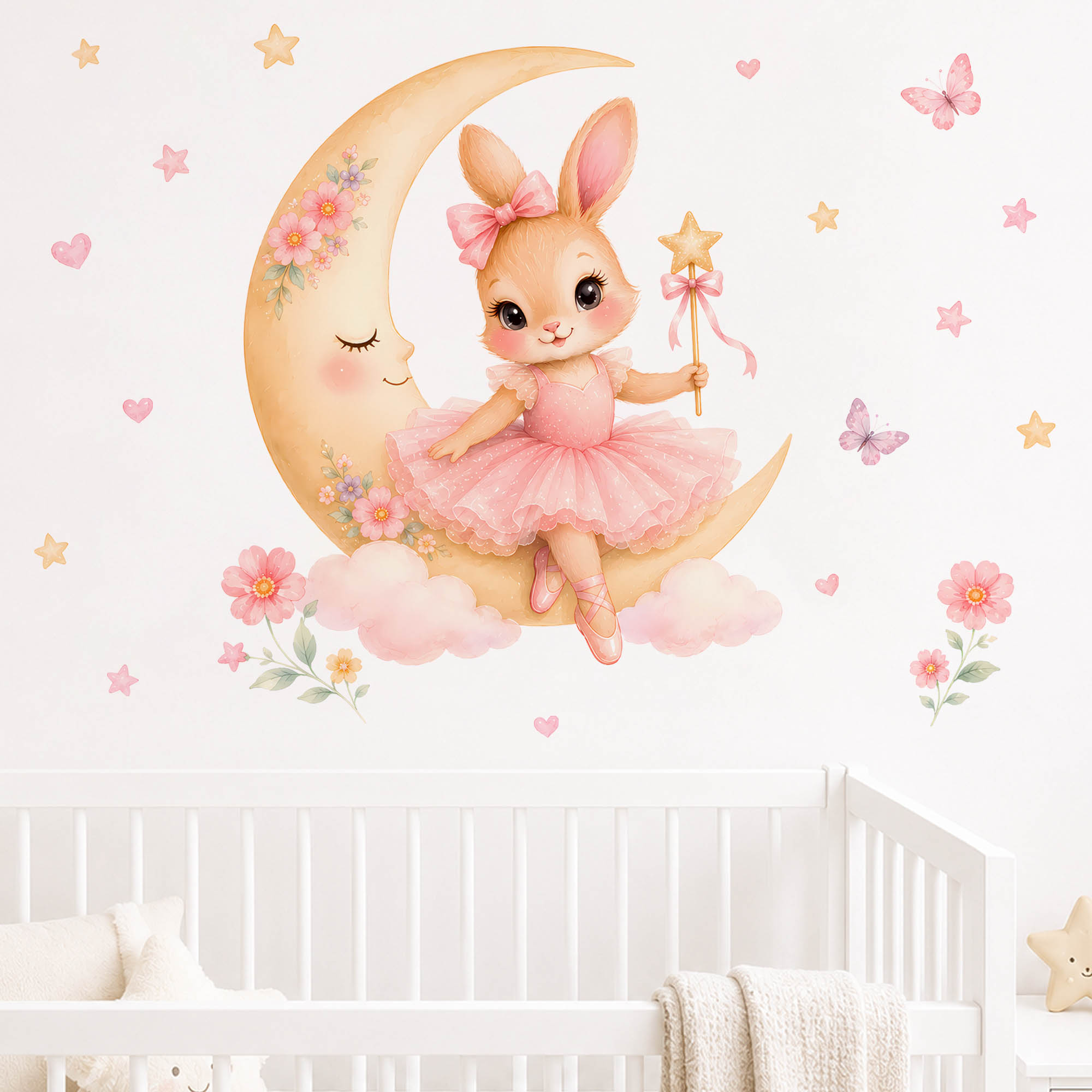 Watercolor Ballerina Bunny Moo - огляд і ціна Baby Girl Nursery Quotes