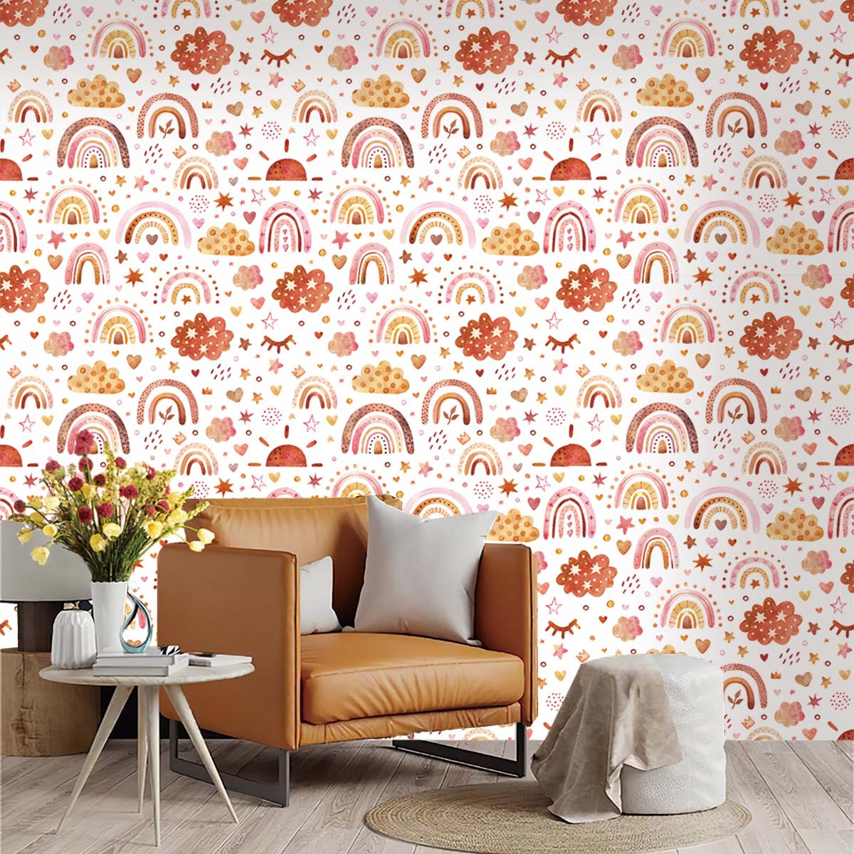Rainbow Wallpaper Peel and Sti - огляд і ціна Baby Nursery Peel And Stick Wallpaper