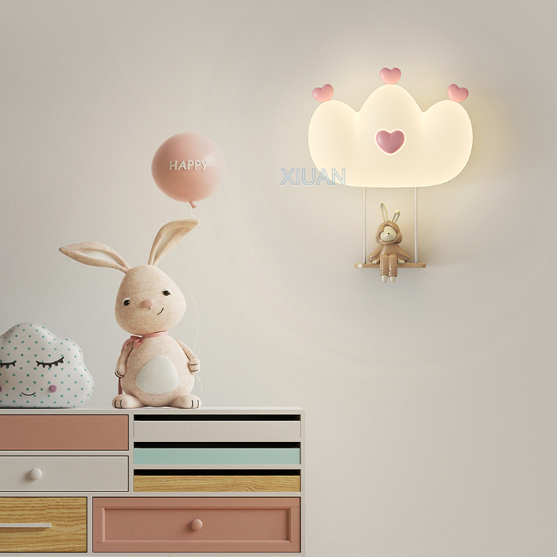 Romantic Pink Crown Wall Lamps - огляд і ціна Baby Nursery Wall Lights