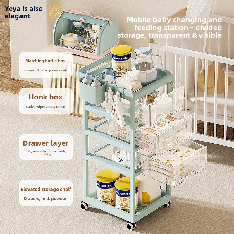 Movable Baby Storage Cart Mult - огляд і ціна Baby Nursery Trolley