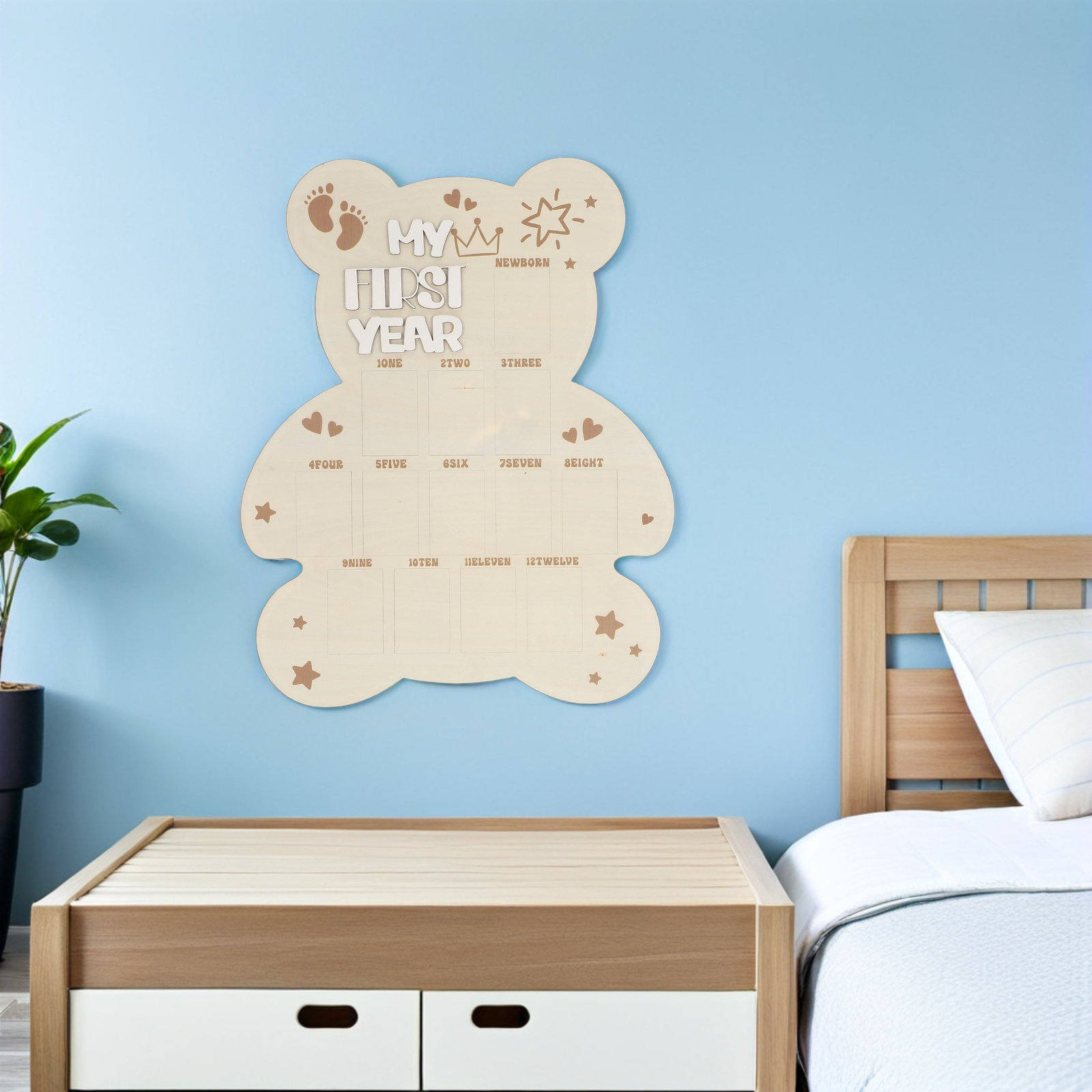 Newborn Photo Board Wooden Bab - огляд і ціна Baby Nursery Frames