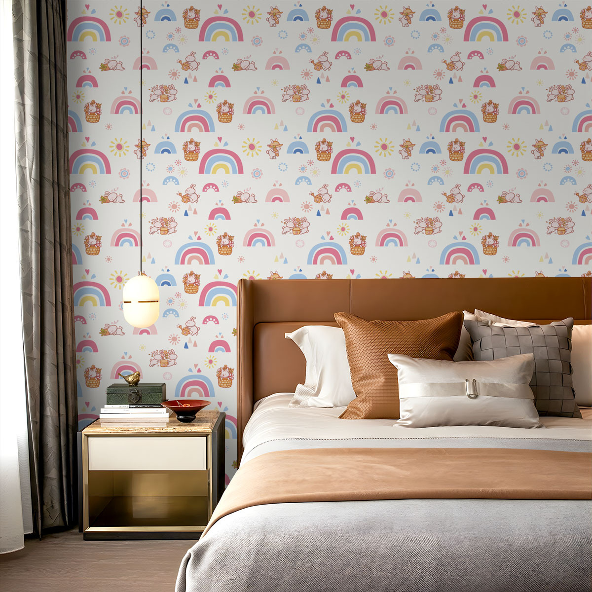Boho Rainbow Kids Stick and Pe - огляд і ціна Baby Nursery Peel And Stick Wallpaper