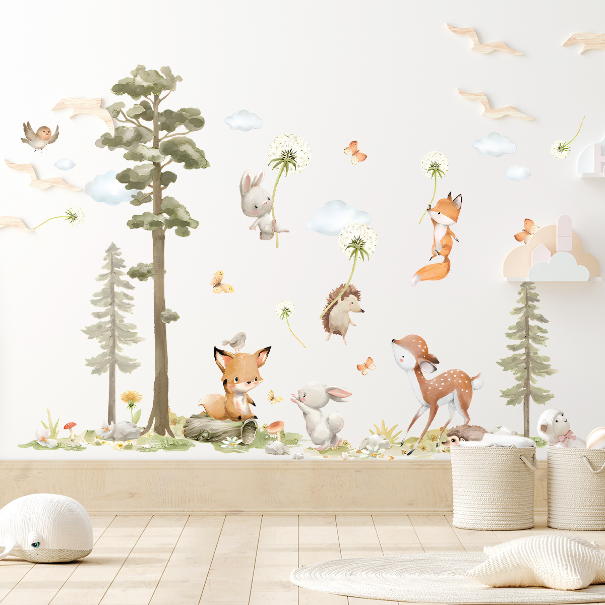 Cute Forest Animals Wall Stick - огляд і ціна Baby Girl Nursery Quotes