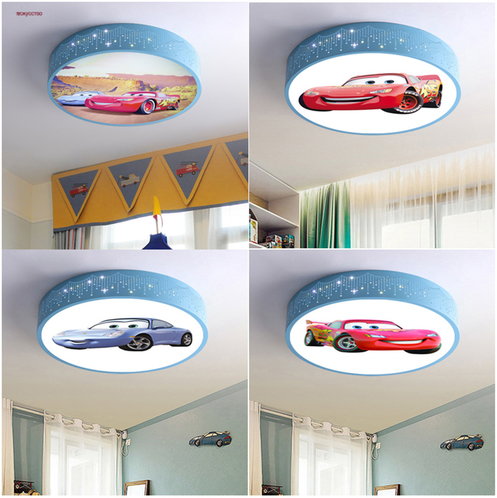 Cartoon Car Round Led Ceiling  - огляд і ціна Baby Nursery Light Fixture